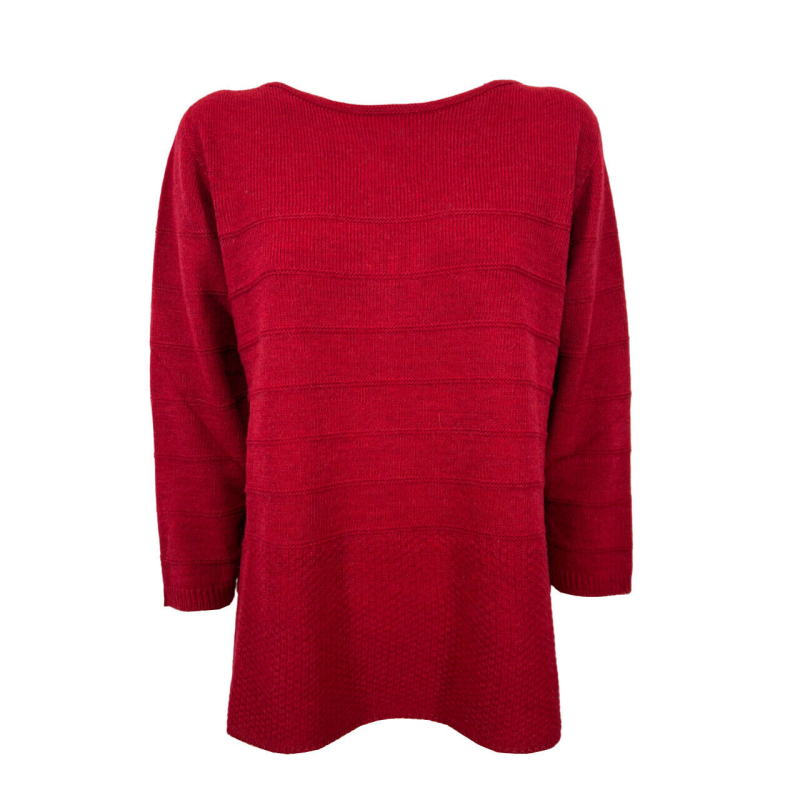 PERSONA by Marina Rinaldi N.O.W line women's red crew neck sweater 33.7363023 AMALFI MADE IN ITALY