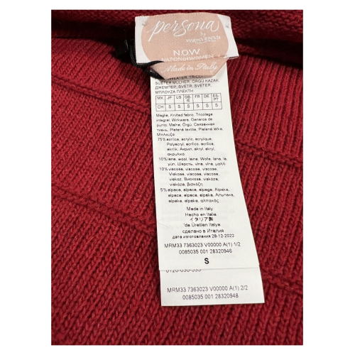 PERSONA by Marina Rinaldi N.O.W line women's red crew neck sweater 33.7363023 AMALFI MADE IN ITALY