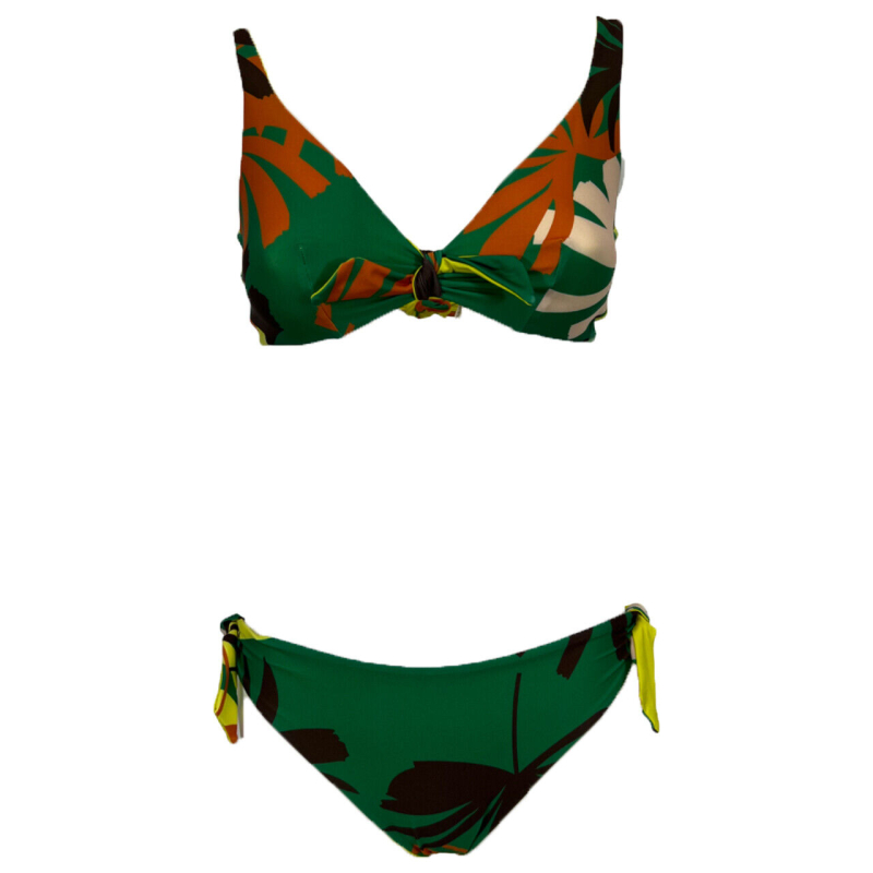 JUSTMINE double-sided sailing bikini C cup green/yellow/orange JCOBKSS24-B2699C 1055 MADE IN ITALY