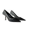 PROSPERINE pointed pumps glitter degrade silver/black 2296 MADE IN ITALY
