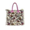 ORDI.TO white/multicolor printed cotton bag CLARA MADE IN INDIA