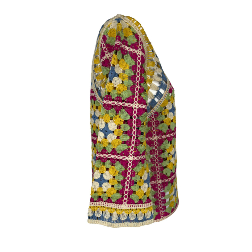 MD’M maglia crochet multicolor 8.50.097.03 in cotone