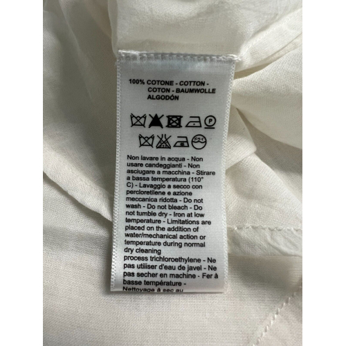 ORDI.TO camicia avorio leggera con ricamo CLOE 100% cotone MADE IN INDIA
