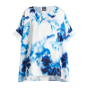 PERSONA by Marina Rinaldi oversized white blouse with light blue print MAGNETE