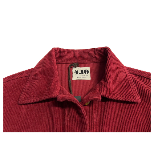 4.10 by BottegaChilometriZero dark red corduroy oversized shirt DD23210 MADE IN ITALY