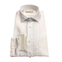 ICON LAB 1961 camicia uomo bianca manica lunga 100% lino