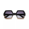 OKKIA occhiali da sole EMMA premontati esagonali Black shaded rose