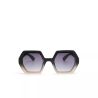 OKKIA occhiali da sole EMMA premontati esagonali Black shaded rose