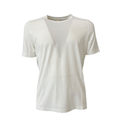 H953 t-shirt uomo girocollo cotone leggero bianco HS3267 MADE IN ITALY