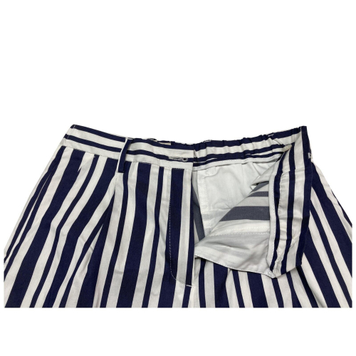 MYTHS women's white/blue striped trousers art 21D19 62 MADE IN ITALY