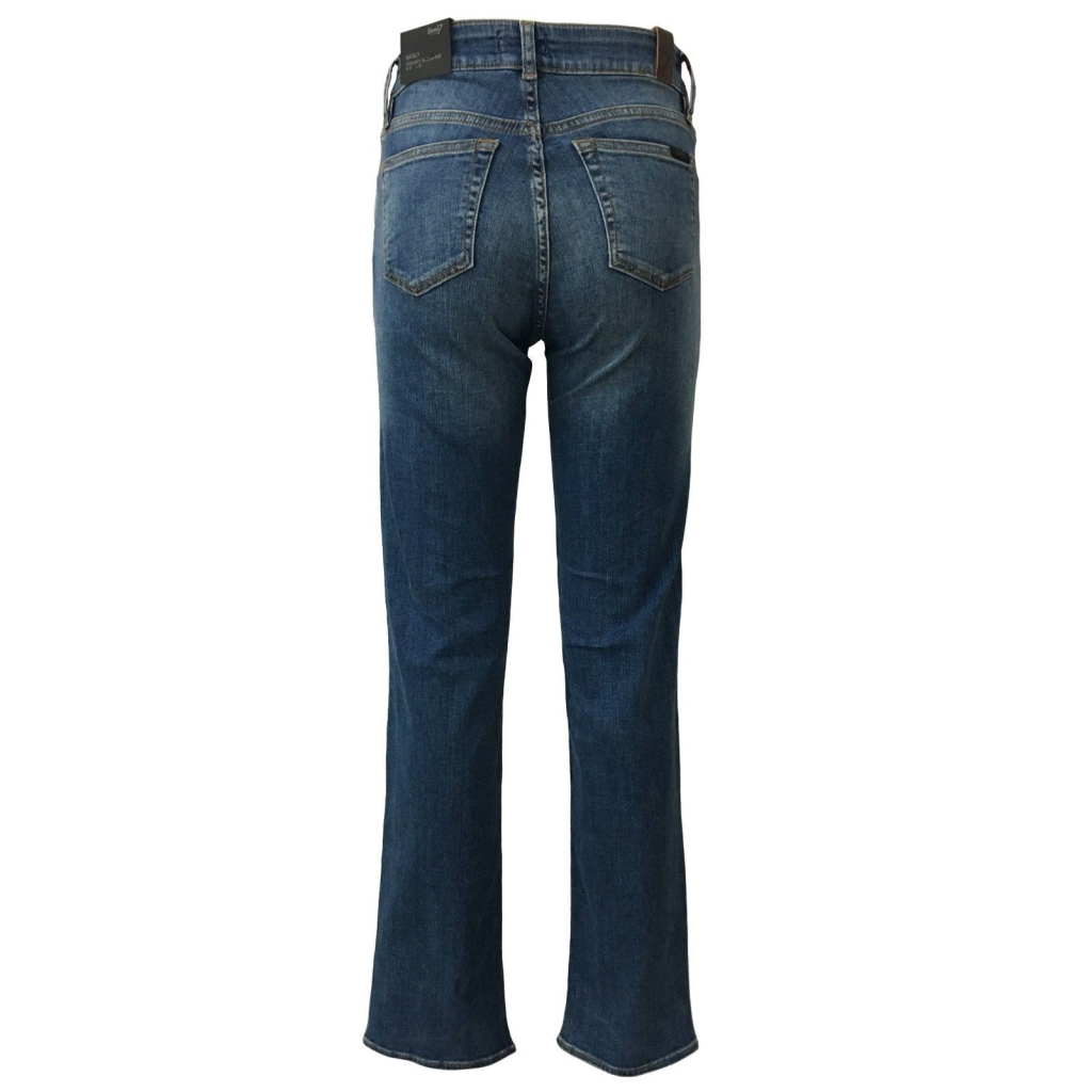 SEVEN7 woman's jeans high rise RAFAELLA 2958824 VERDEBLK 98% cotton 2%  elastan