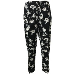 PENNYBLACK trousers woman black / white mod LAMBDA 100% cotton