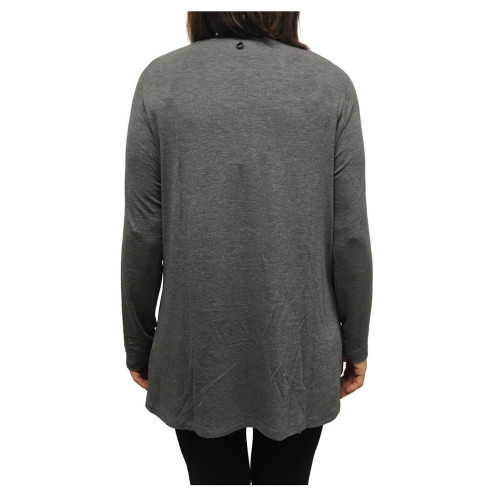 ELENA MIRO' t-shirt donna fantasia più unito grigio 96% viscosa 4 %elastan