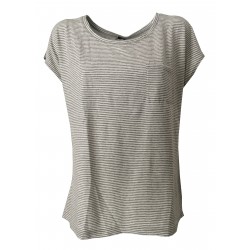 ASPESI t-shirt donna a righe grigio/bianco, tessuto grigio, 100%cotone MADE IN ITALY