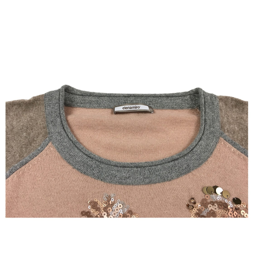 ELENA MIRÒ women's salmon / dove / silver sweater