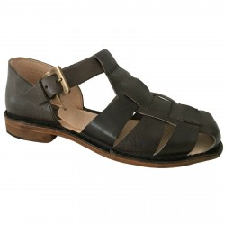 ASTORFLEX man sandal brown 100% leather mod MONKFLEX 000807 ASTOR 685 MADE IN ITALY