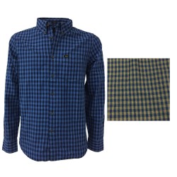 LEE 101 shirt man light blue/blue mod L882BQDK 100% cotton