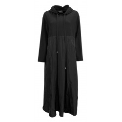 JO.MA abito donna nero jersey pesante + taffettas D1 2473 MADE IN ITALY