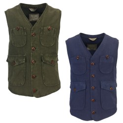 CAPALBIO man lined vest art V532 T45 75% cotton 25% linen MADE IN ITALY