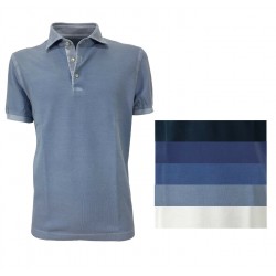 DELLA CIANA men's half-sleeved piquet polo shirt 41 / 201A 100% cotton MADE IN ITALY