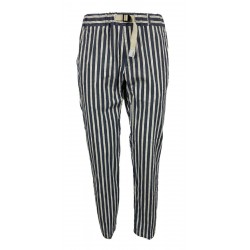 WHITE SAND blue / cream / red striped man trousers art SU66 GREG 316 MADE IN ITALY