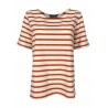 NEIRAMI t-shirt donna righe svasata T565ST-N/S2 STRIPE 96% cotone 4% elastane MADE IN ITALY