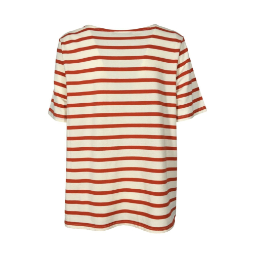 NEIRAMI flared striped woman t-shirt T565ST-N / S2 STRIPE 96% cotton 4% elastan MADE IN ITALY