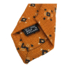 DRAKE’S LONDON cravatta uomo foderata lana ocra/nero cm 147x8 100% lana MADE IN ENGLAND