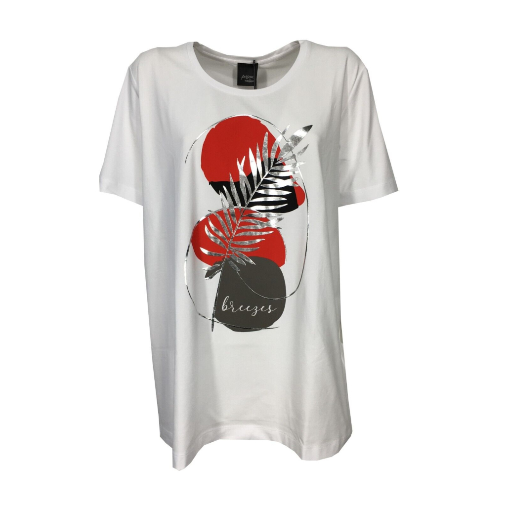 PERSONA by marina Rinaldi white women's t-shirt 21.1972012 VALZER 92% cotton 8% elastane
