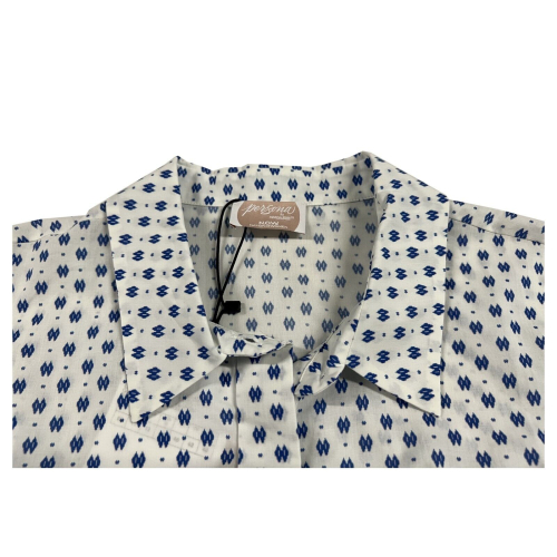 PERSONA by Marina Rinaldi linea N.O.W camicia donna fantasia bianco/azzurro 21.7112042 BARDO