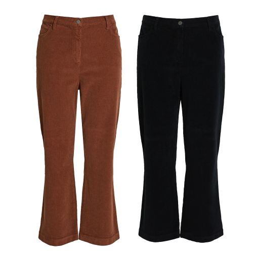 PERSONA by Marina Rinaldi Trousers in soft, garment-dyed stretch velvet 33.1134043 RAMPA