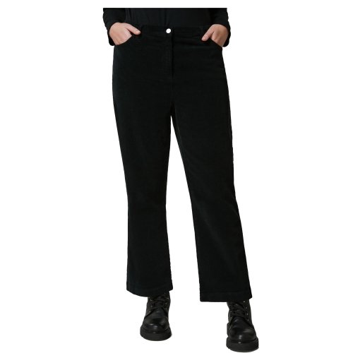 PERSONA by Marina Rinaldi Trousers in soft, garment-dyed stretch velvet 33.1134043 RAMPA